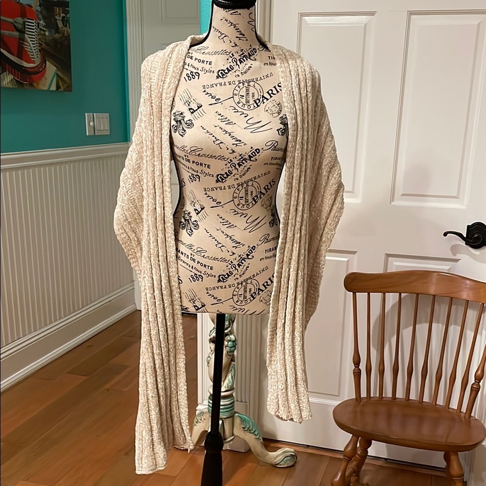 Cozy Cream Knit Scarf Wrap